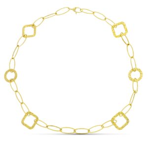 18K GARGANTILLA ORO AMARILLO ESLABONES PESO 9.75 GR 45CM