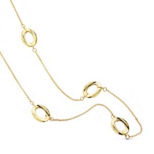 18K GARGANTILLA ORO AMARILLO ESLABONES 80 CM PESO 13.20 GR