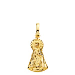 18K MEDALLA SILUETA VIRGEN ORO AMARILLO DE LOS DESAMPARADOS 19X11 MM 1.30 GR