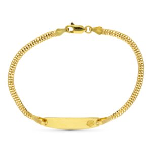 18K ESCLAVA ORO AMARILLO FLOR 17CM