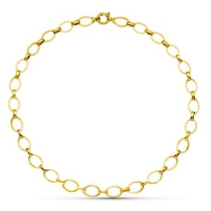 18K GARGANTILLA ORO BICOLOR ESLABONES 8 MM 42CM