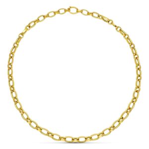 18K GARGANTILLA ORO AMARILLO ESLABONES OVALES 45CM