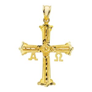 18K CRUZ DE COVADONGA ORO AMARILLO 39X30 MM