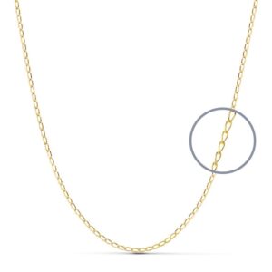 18K CADENA ORO AMARILLO MACIZA BILBAO 45CM 0.9 MM