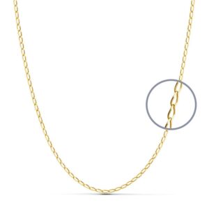 18K CADENA ORO AMARILLO MACIZA BILBAO 40CM 1.5 MM