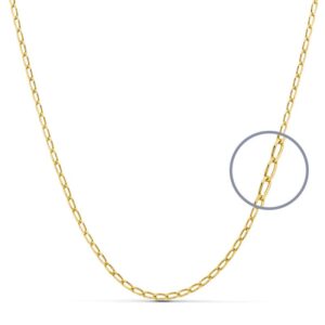 18K CADENA ORO AMARILLO MACIZA BILBAO 40CM 1.7 MM