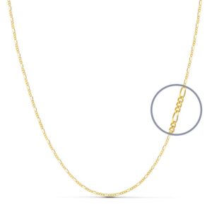 18K CADENA MACIZA CARTIER ORO AMARILLO 50CM 1 MM