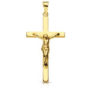 18K CRUZ ORO AMARILLO CON CRISTO. 31X16 MM