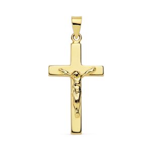 18K CRUZ ORO AMARILLO CRISTO. 23X12 MM