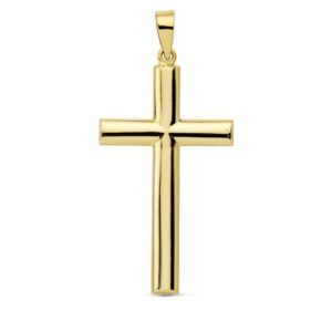 18K CRUZ ORO AMARILLO LISA PALO OVAL. 31X17 MM