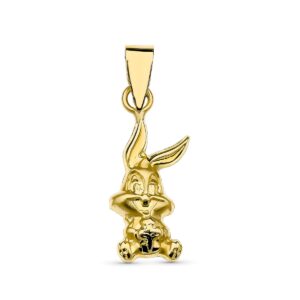 18K COLGANTE ORO AMARILLO BUGS BUNNY PEQUEÑO. 15X6 MM