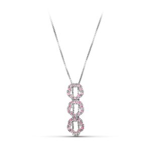 18K GARGANTILLA ORO BLANCO FLOR CIRCONITAS