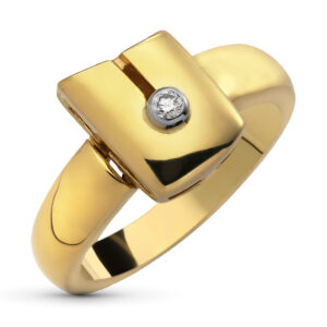 18K SORTIJA ORO AMARILLO BRILLANTE 0.05 QTS.