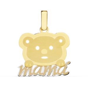 18K COLGANTE BICOLOR MAMA OSO. 21X17 MM