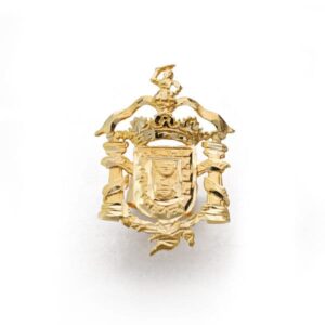18K ESCUDO INSIGNIA MELILLA ORO AMARILLO ( ESPAÑA ) 20X14 MM