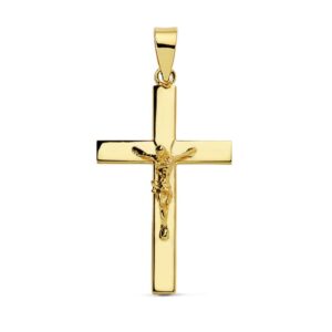 18K CRUZ ORO AMARILLO CON CRISTO 25X16X3 MM