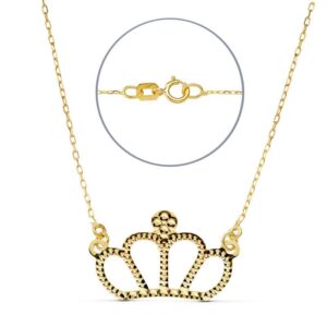 18K COLLAR ORO AMARILLO CORONA 12X8 MM 45CM