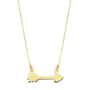 18K COLLAR ORO AMARILLO FLECHA CUPIDO 20X6 MM45CM