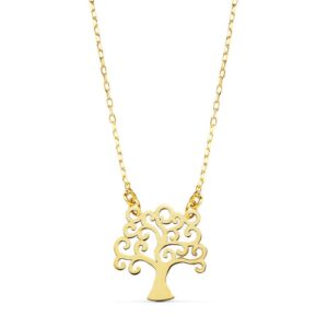 18K COLLAR ORO AMARILLO ARBOL DE LA VIDA 45CM 12X13