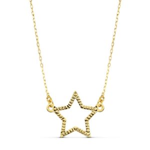 18K COLLAR ORO AMARILLO ESTRELLA 14X11 MM 45CM