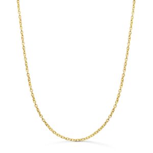 18K CADENA ORO AMARILLO FORZADA MACIZA ANCHO: 1.9MM LARGO: 60CM