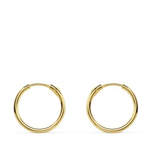 18K AROS ORO AMARILLO HUECOS REDONDOS 13X1.20 MM