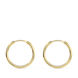 18K AROS ORO AMARILLO HUECOS REDONDOS 15X1.20 MM