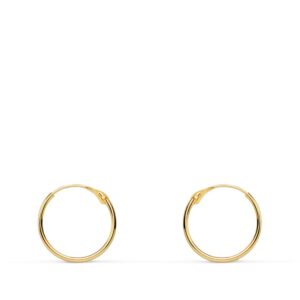 18K AROS ORO AMARILLO TUBO HUECOS 10X0.8 MM