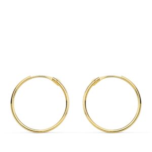 18K AROS ORO AMARILLO TUBO HUECOS 16X0.8 MM