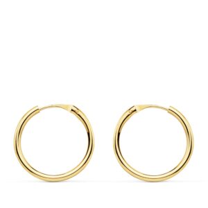 18K AROS ORO AMARILLO REDONDOS LISOS LIGEROS 16X1.50 MM