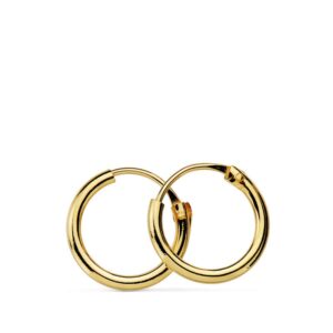18K AROS ORO AMARILLO REDONDOS LISOS LIGEROS 10X1.20 MM