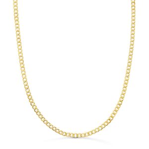 18K CADENA ORO AMARILLO BARBADA HUECA 3.5MM 50CM 5.65GRS