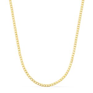 18K CADENA ORO AMARILLO BARBADA HUECA ANCHO: 2,5MM LARGO: 60CM
