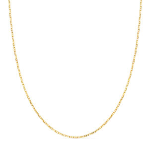 18K CADENA ORO AMARILLO FORZADA ANCLA MACIZA BORDES TALLADOS ANCHO: 1,5 MM. LARGO: 50CM