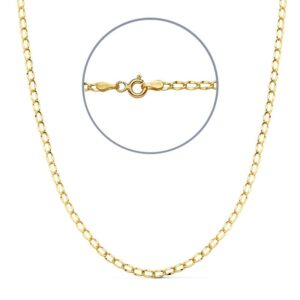 18K CADENA BILBAO HUECA ORO AMARILLO 45CM 2 MM
