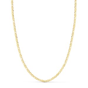 18K CADENA ORO AMARILLO ANCLA HUECA TALLADA LARGO 45CM ANCHO 2 MM