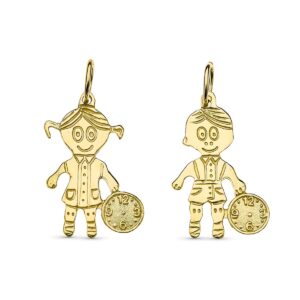 18K COLGANTE ORO AMARILLO NIÑO O NIÑA RELOJ. 18X11 MM