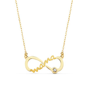 18K GARGANTILLA ORO AMARILLO MAMA INFINITO CIRCONITA
