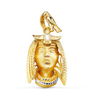 18K COLGANTE ORO BICOLOR NEFERTARI 30X23 MM