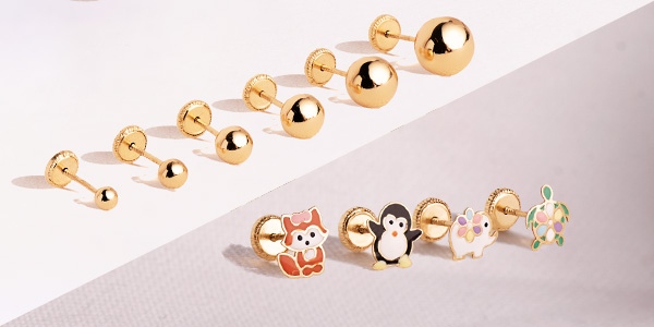 pendientes de oro bebé
