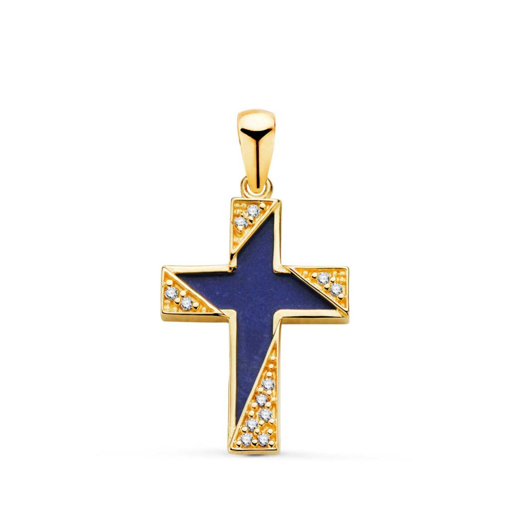 CRUZ ORO AMARILLO LAPIZLAZULI
