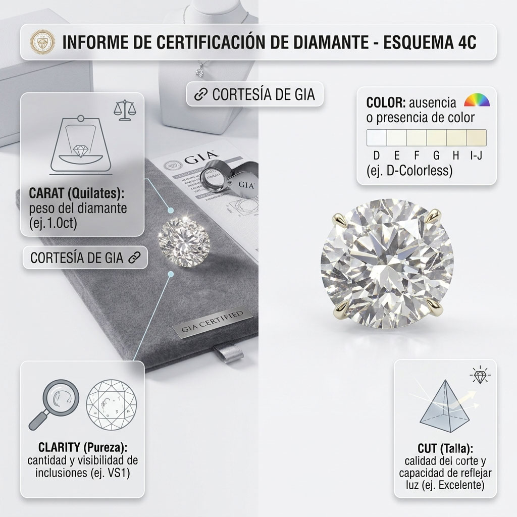 Qué determina la calidad de un diamante
